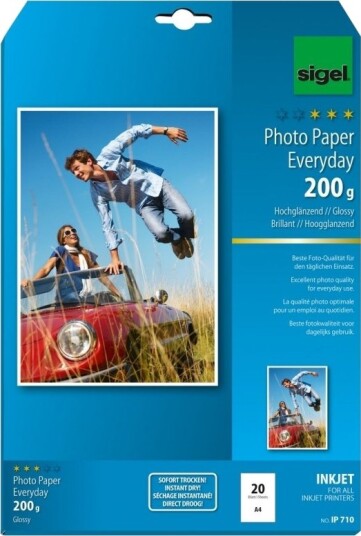 Sigel IP710 Fotopapir A4 Glans 200 g/m² 20 ark Hvit