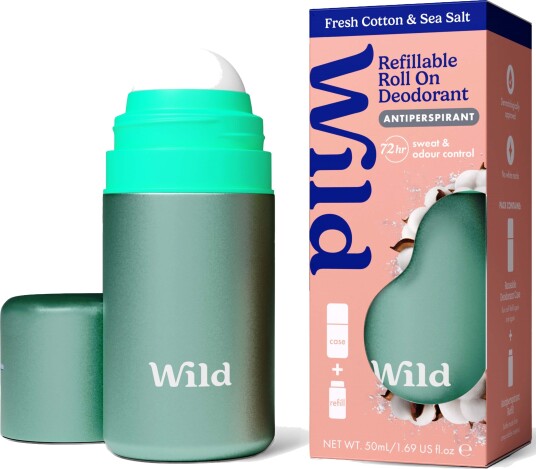 Wild Wild Antiper Roll On Aqua Case Fresh Cotton Sea Salt Nude 50 ML Wild Wild Antiper Roll On Aqua Case Fresh Cotton Sea Salt Nude 50 ML