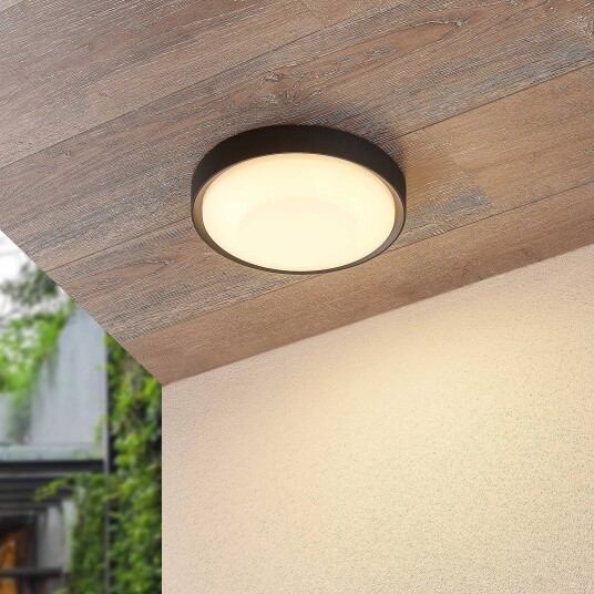 Lucande Lare LED-taklampe for utendørs bruk Ø 25cm