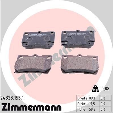 Bremseklosser ZIMMERMANN 24323.155.1 Bremseklosser ZIMMERMANN 24323.155.1