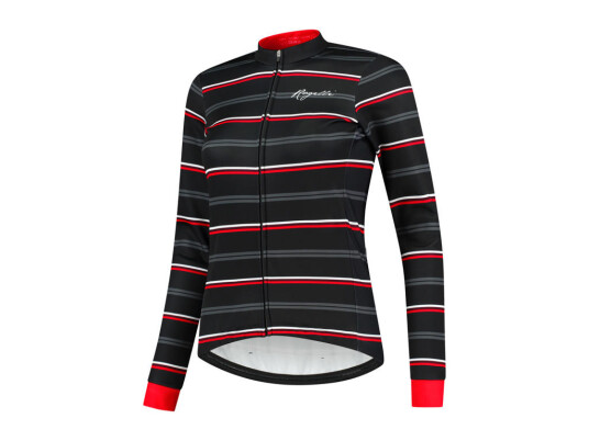 Rogelli Stripe vinterjakke windtex svart/rød dame Rogelli Stripe vinterjakke windtex svart/rød dame