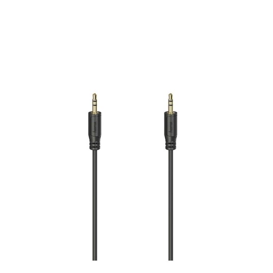 HAMA Cable Audio Flexi slim 3,5 Mm 3,5 Mm Gull Svart 0,75 M