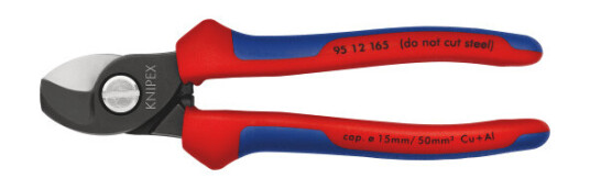 Knipex Kabelsaks 165mm Elektrikertang med Flerkomponentgrep Knipex Kabelsaks 165mm Elektrikertang med Flerkomponentgrep