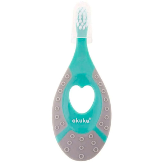 Børnetannbørste 0-2 år AKUKU First Toothbrush GRØNN