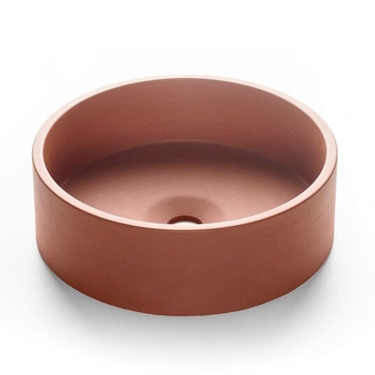 Bathco Pesquera Toppmontert Servant Ø40x13 cm, uten overløp, Teglfarget Rød Bathco Pesquera Toppmontert Servant Ø40x13 cm, uten overløp, Teglfarget Rød
