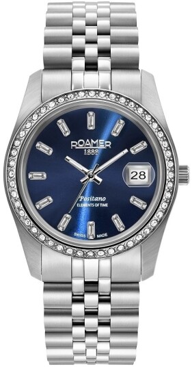 Roamer Monza Dameklokke 853858 41 49 20 Positano Blå/Stål Ø34 mm