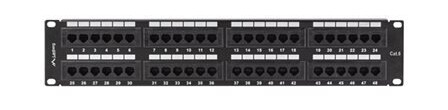 Lanberg Koblingspanel Rackmonterbar Cat 6 Utp Rj-45 X 48 Ral 9004 Svart 2U 19"