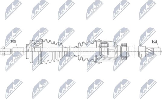 Nty Drivaksel NTY NPW RE 183