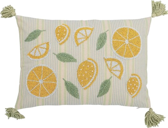 Bloomingville Lemon Cushion Yellow 50X35CM Bloomingville Lemon Cushion Yellow 50X35CM