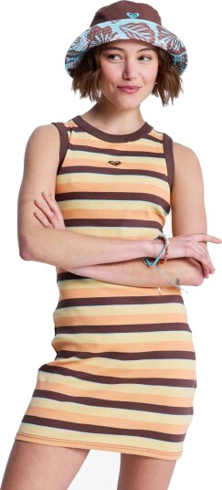 Roxy Iconic Days Dress Stripes   Yellow   L