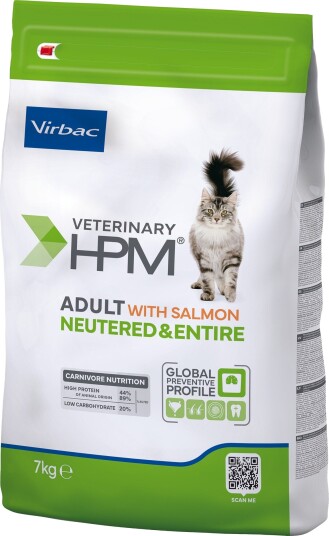 Virbac Tørrfôr Veterinary Adult Hpm Lachs Neutered & Entire Cat 7 kg