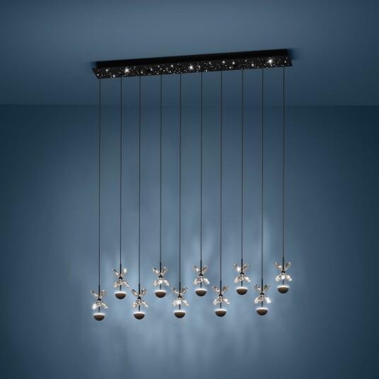 Pendellampe Stars of Light Pianopoli dimmbar Svart Spisestue Metall Design 10 Svart