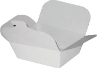 Kinaæske Mellem 700 Ml 89X109x65 Mm Karton Pe Belagt Hvid,8 Ps X 50 Stk/Krt