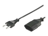 Deltaco Strømforlengelseskabel Europlug til IEC 60906-1 3m - Svart Deltaco Strømforlengelseskabel Europlug til IEC 60906-1 3m - Svart