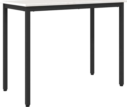 vidaXL bord Hvit 100 x 50 x 77 cm Konstruksjonsvirke og stål
