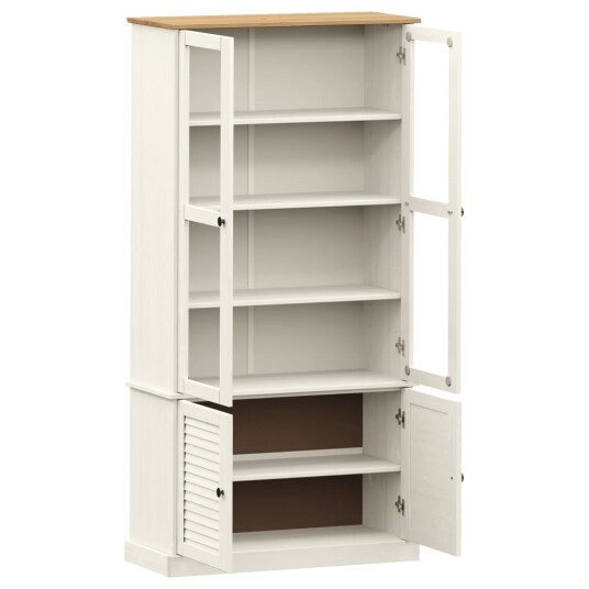 vidaXL Vitrine VIGO hvit 85x35x170 cm heltre furu vidaXL Vitrine VIGO hvit 85x35x170 cm heltre furu