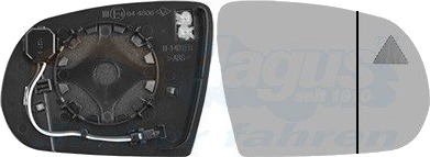 VAN WEZEL 2128836 Speilglass, ytterspeil