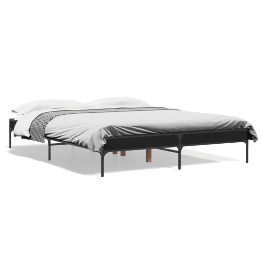  Sengeramme svart 140x200 cm konstruert tre og metall 8721012985421