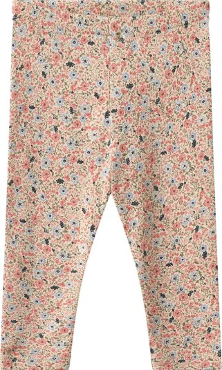 Wheat Leggings Jules Grey Cloud Blomster Wheat 74 Leggings Beige Rosa