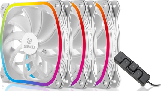 Enermax SquA RGB PC-vifte 120mm Hvit 3-pakning Støysvak