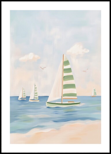 Summer Sailboat Serenity Plakat / 40x50