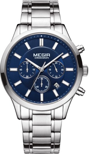 Megir Classic Chrono Silver Blue