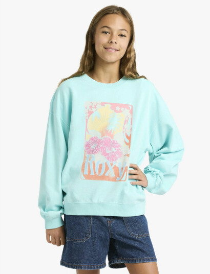 Roxy Lineup Crew Rg Terry Blue 104 Roxy Lineup Crew Rg Terry Blue 104
