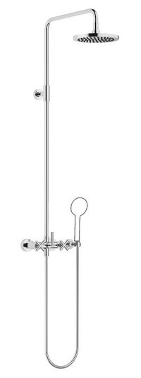 Dornbracht Tara. Showerpipe Ø220 mm, u/hånddusj, Krom