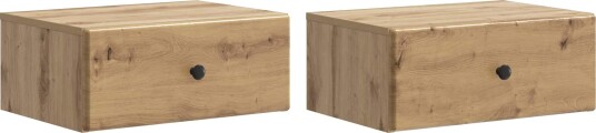 Vegghengt Nattbord 2 pcs Artisan eik 49 x 34,5 x 20 cm
