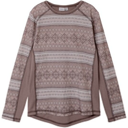 Name It Antler Snow Pattern Nkfwillto Ull Ls Topp 122 128 Name It Antler Snow Pattern Nkfwillto Ull Ls Topp 122 128