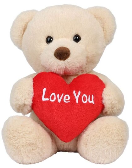 Joker Love You Teddybjørn Bamse med Hjerte 20 cm