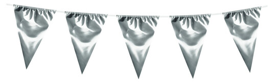 Boland Party Partners Flaggirlander Stor Metallic Sølv
