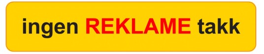 Klistremerke Ingen Reklame Takk