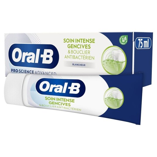 ORAL B Pro Science Advanced Whitening Tandpasta Gum Care & Antibacterial Shield 75 ml