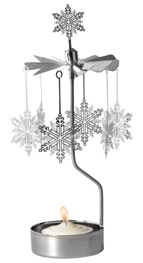 Pluto Design Englespill snøkrystaller sølv