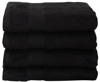 ByBorg Bambus Håndkle - 50x100 cm - Svart - Bambus/bomull - Frottéhåndkle fra Excellent By Borg