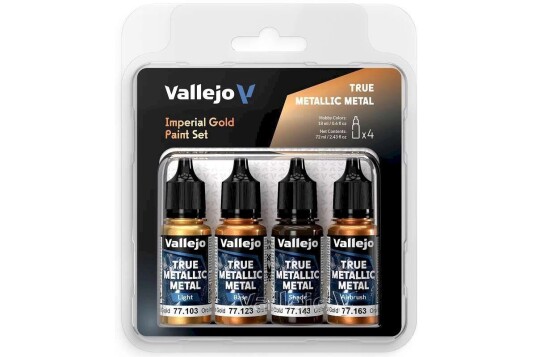 Vallejo True Metallic Imperial Gull 4x18ml Vallejo True Metallic Imperial Gull 4x18ml
