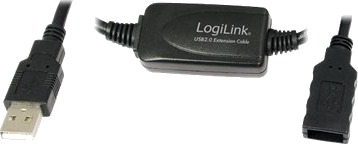 Logilink Usb Forlengelseskabel Usb Hann Til Usb Hunn Usb 2.0 15 M Aktiv Svart