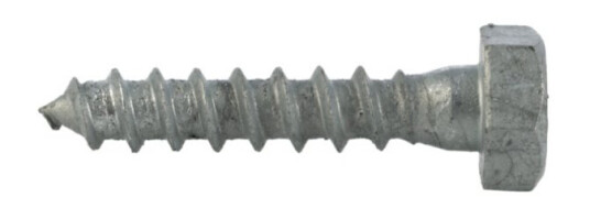 Mft Fransk treskrue 6kant vf 12x100 flagg a1 delgjenget din571
