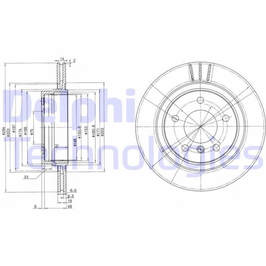 Bremseskive DELPHI BG3530C