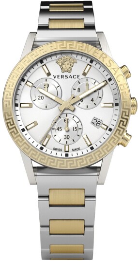 Versace Dameklokke VEKB00622 Sport Tech Sølvfarget/Gulltonet stål