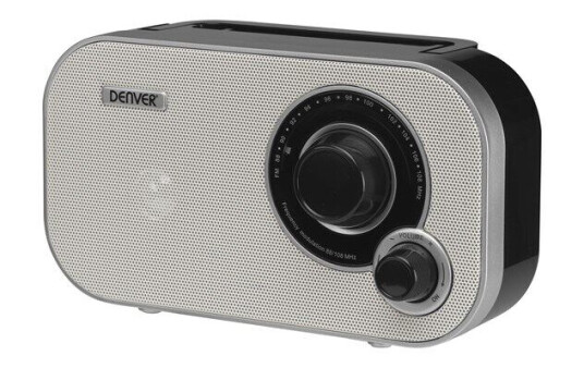 Denver TR-51 Analog FM-radio Hvit med Teleskopisk Antenne