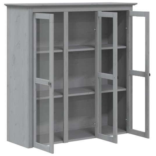 vidaXL Bokhylle BODO grå 80x40x172 cm heltre furu
