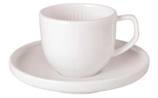 Villeroy & Boch Afina espressokopp 5 cl med fat Hvit