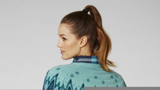 Blå Helly Hansen W Wool Knit Sweater Ull Genser (L)