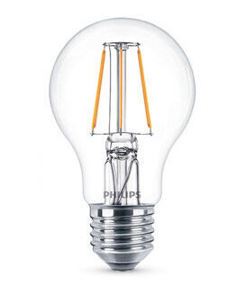 E27 Philips Filament E27 LED-lyspærer 4.3W (40W) (Pære, Klart)