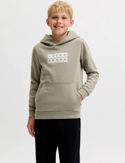 Jack & Jones Jcofusion Graphic Sweat Hood Sn Jnr Khaki green 164