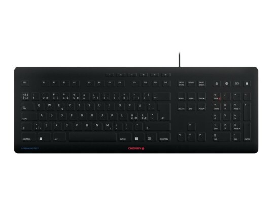 Cherry Stream Keyboard - Tastatur - Desinfiserbart Hygienetastatur - Vaskbart - Usb - Qwerty - Nordic