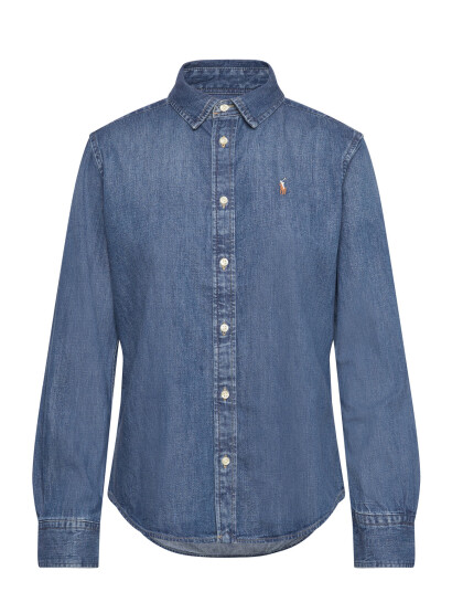 Polo Ralph Lauren Slim Fit Denim Shirt - Blue - 42