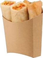 Pommes Frites Æske/Strips 81/70X49/43X107/71 Mm Karton Brun/Hvid,1000 Stk/Krt